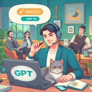 Marke auf ChatGPT interagiert mit einem Benutzer über KI-Chat