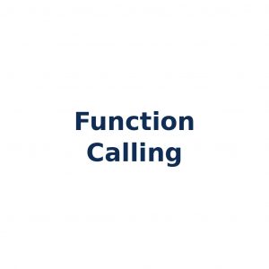 Function Calling – Strukturierte Funktionsausführung durch LLM