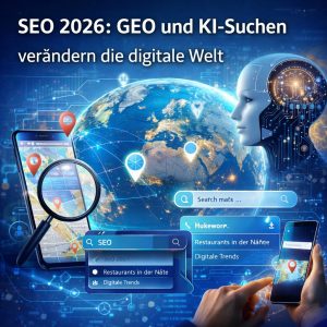 SEO 2026 mit GEO und KI-Suchen verändert die digitale Welt durch neue Suchlogiken, Kartenbezug und generative Systeme