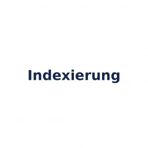 Indexierung – Aufnahme in den Suchindex